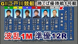 【GⅡ江戸川競艇準優12R】①山田康②石渡③深井④是澤⑤戸塚⑥桑島