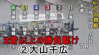 【GⅡ戸田競艇】大激戦！2着以上の勝負駆け②大山千広