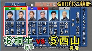 【GⅢびわこ競艇】⑤西山貴浩VS⑥桐生順平