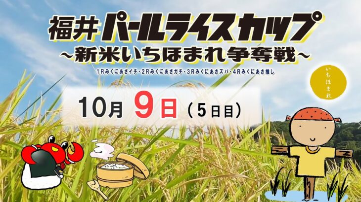 福井パールライスカップ～新米いちほまれ争奪戦～　５日目　8：00～14：30