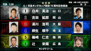 【G1児島競艇ドリーム】①白井②吉田拡③湯川④桐生⑤篠崎仁⑥辻