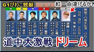 【G1びわこ競艇ドリーム】①遠藤エ②瓜生③濱野谷④太田⑤菊地⑥大上