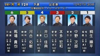 【SGダービー競艇】大波乱3日目12R①桐生②中野③本多④井口⑤河合⑥馬場