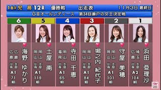 【GⅢ児島競艇優勝戦】大激戦①浜田②守屋③堀之内④寺田千⑤土屋南⑥海野