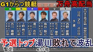 【G1からつ競艇】暫定予選トップ④湯川浩司、敗れて波乱！高配当