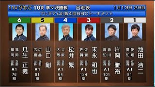 【G1BBC競艇準々決勝】3着までが進出①池田②片岡③末永和④松井⑤山口剛⑥瓜生